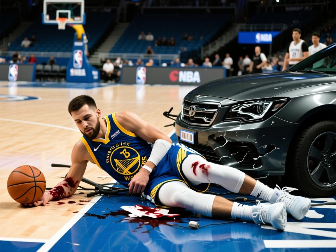 勇士队后卫意外遭遇路口事故伤病